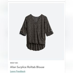 West Kei Polka Dot Surplice Top
